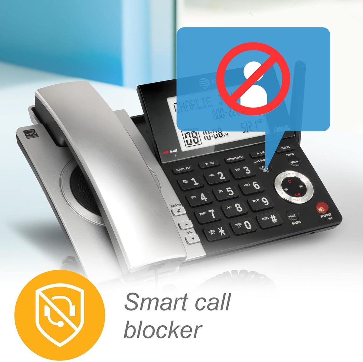 Silver Black 2-Handset Corded/Cordless Phone T91423