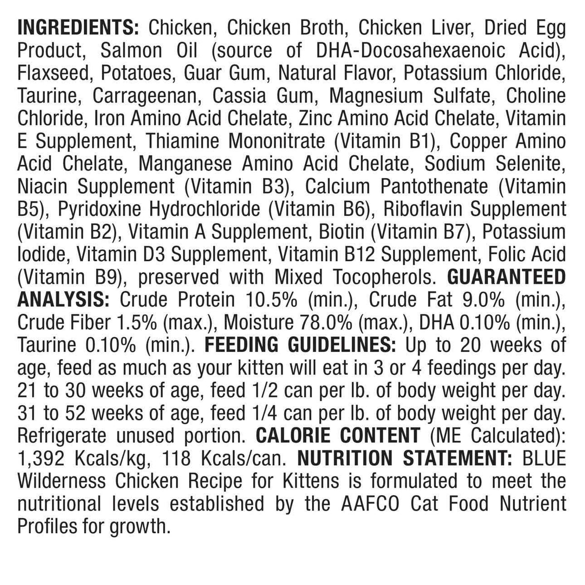 Grain Free Chicken Kitten Food T299