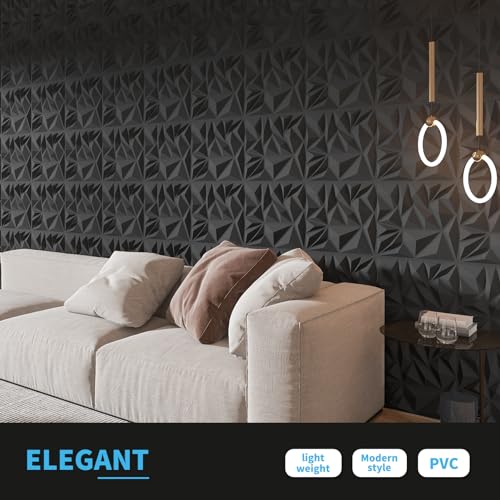 33-Pack 3D Wall Panels, White, 12 x 12 inch I64635