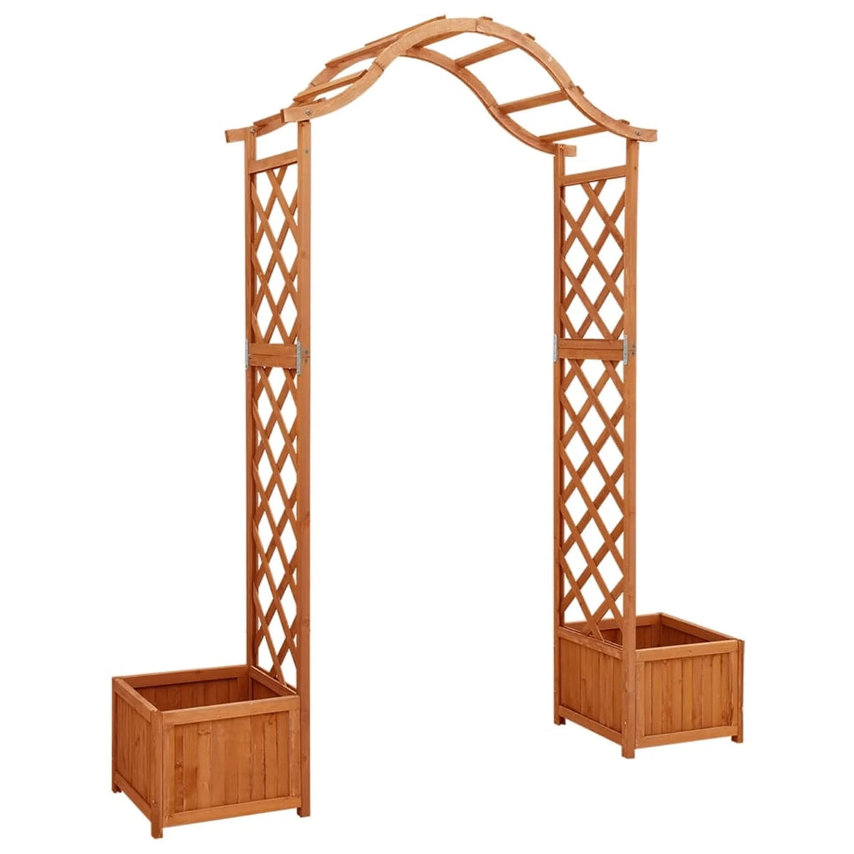 Solid Firwood Garden Pergola with Planter W55578
