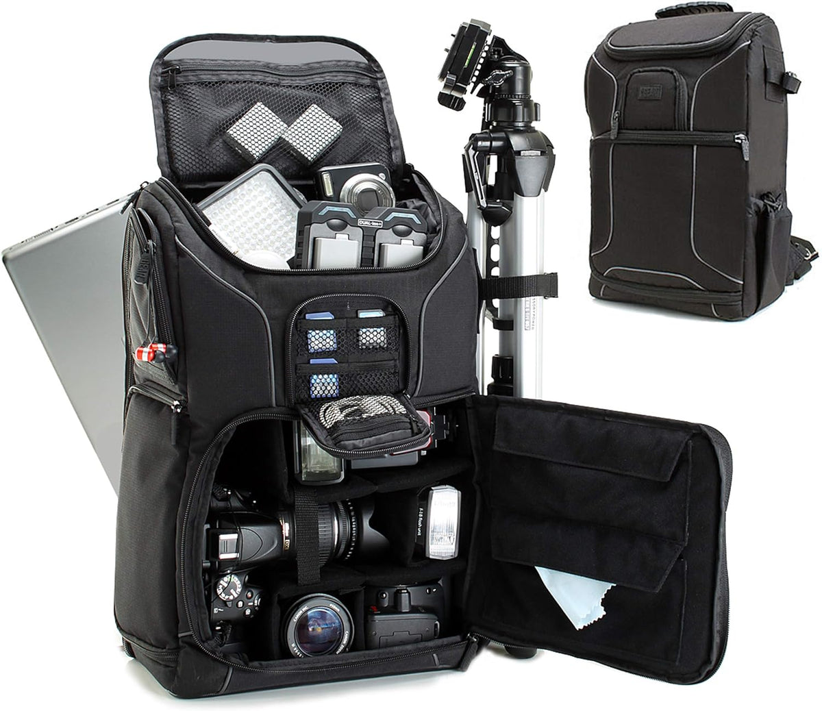 Red DSLR Camera Backpack with Laptop Compartment J9794