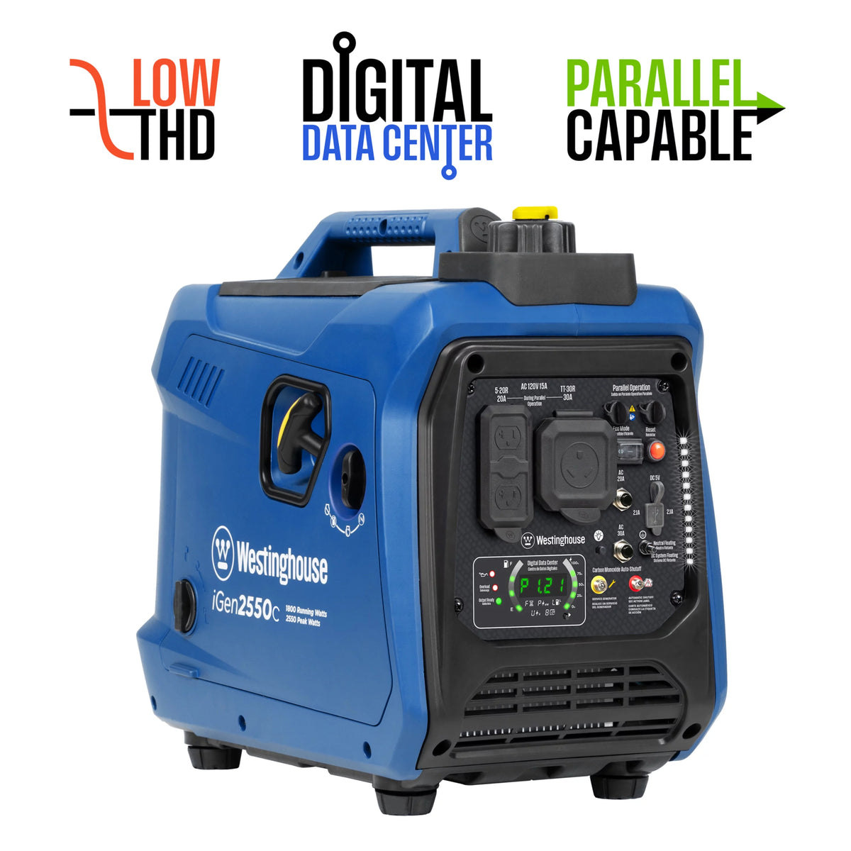 Gas Powered Portable Inverter Generator with CO Sensor H1092