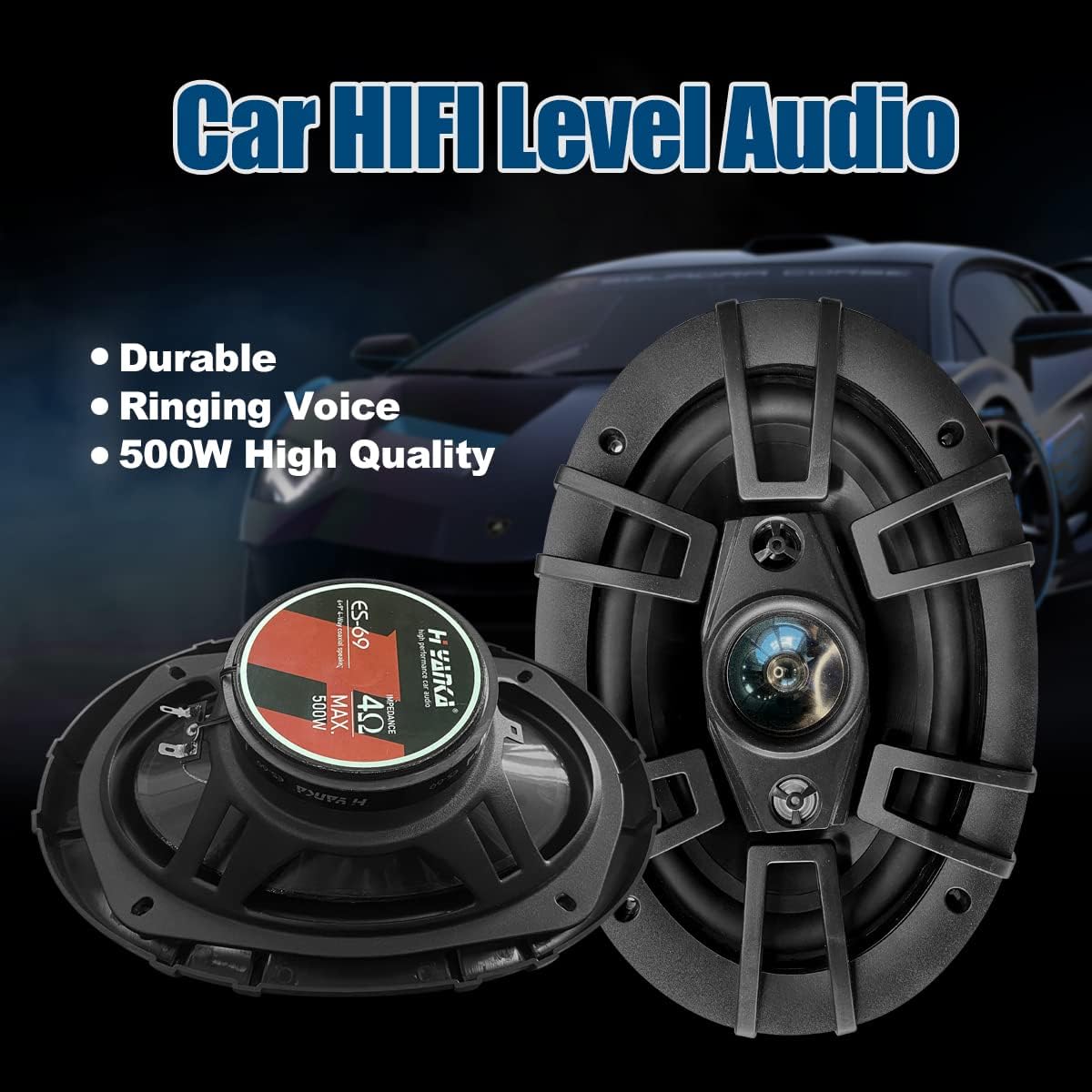 6x9 500 Watt 4-Way Coaxial Car Speakers (1 Pair) P28900