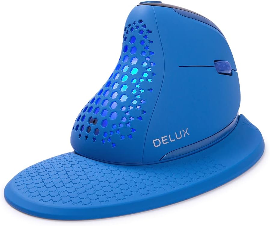Wireless Ergonomic Vertical Mouse with OLED Screen, 7200DPI, Rechargeable Optical Mouse U822