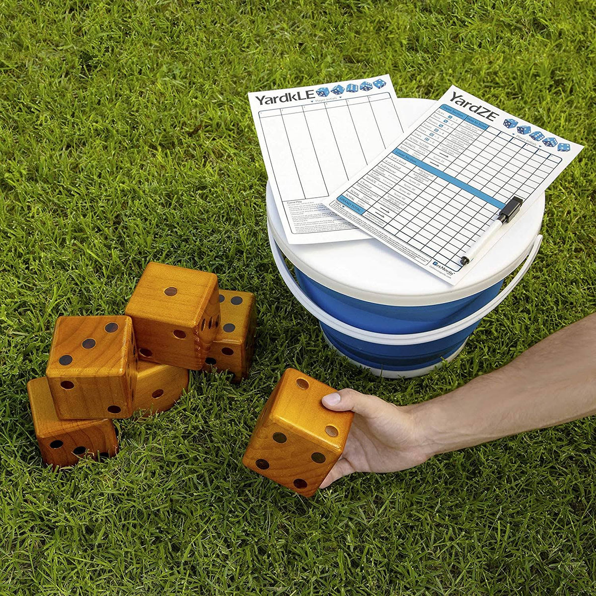 Stained Yardzee and Yard Farkle Dice Set K318541