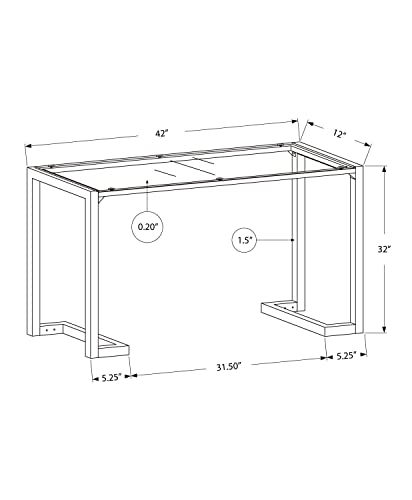 Black Tempered Glass Hall Console L90842