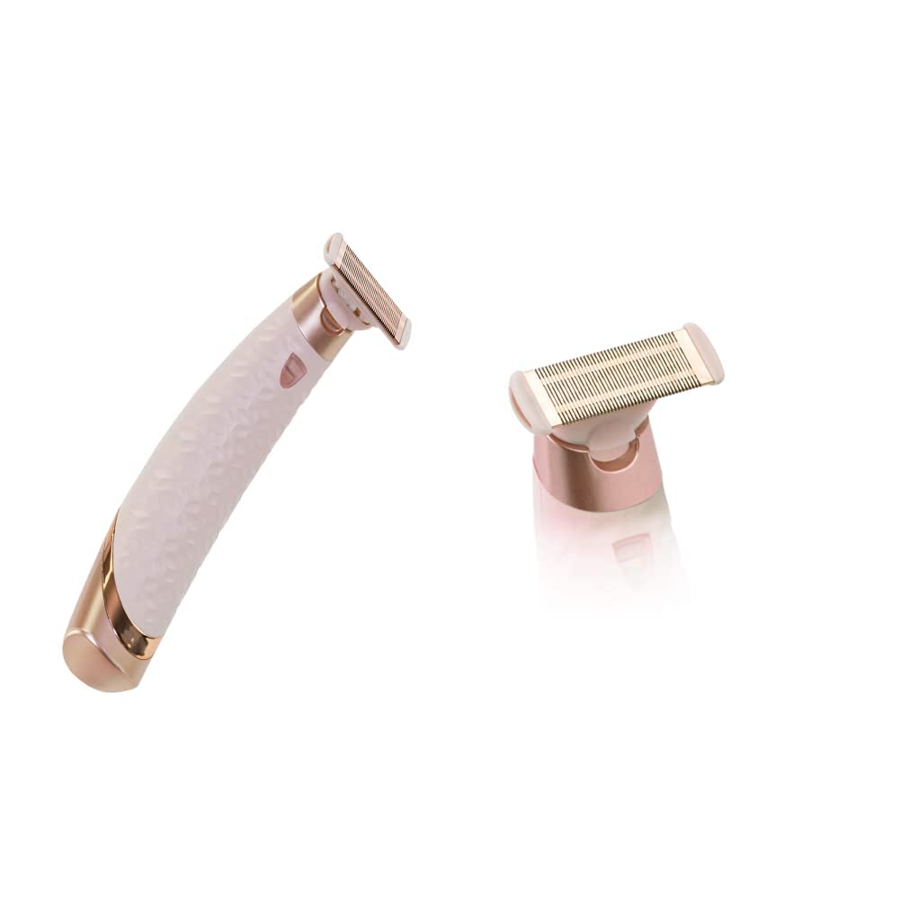 Portable Cordless Rechargeable Electric Razor with Replacement Blade, Rose Gold Z8538