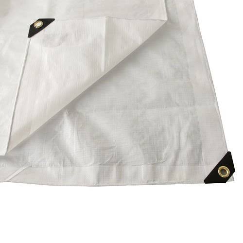 White Heavy Duty UV Protected Canopy Sun Shade Boat Cover Tarp B2751