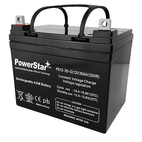 12 Volt 35 Amp Hour Sealed AGM Golf Cart Battery J988863