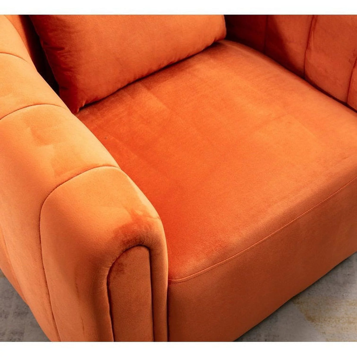 Orange Velvet Swivel Barrel Chair G58823