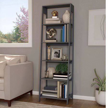 Gray 5-Tiered Bookcase Y82518