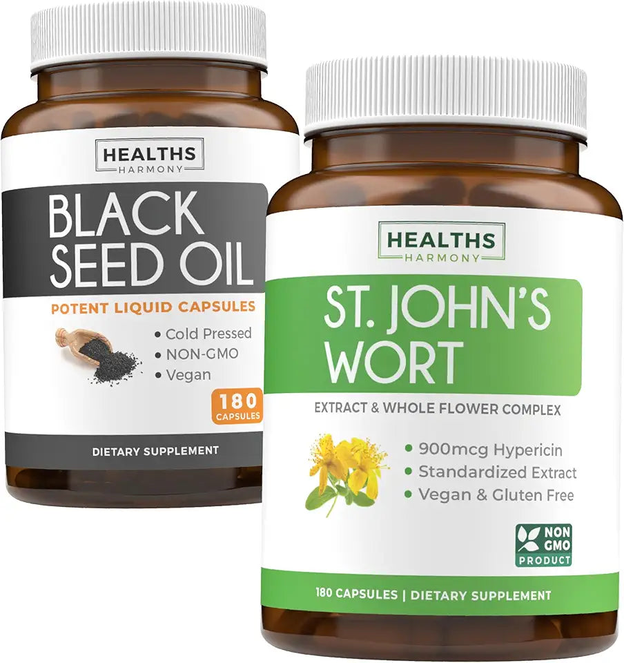 Black Seed Oil & St. John's Wort 180 Capsules I940
