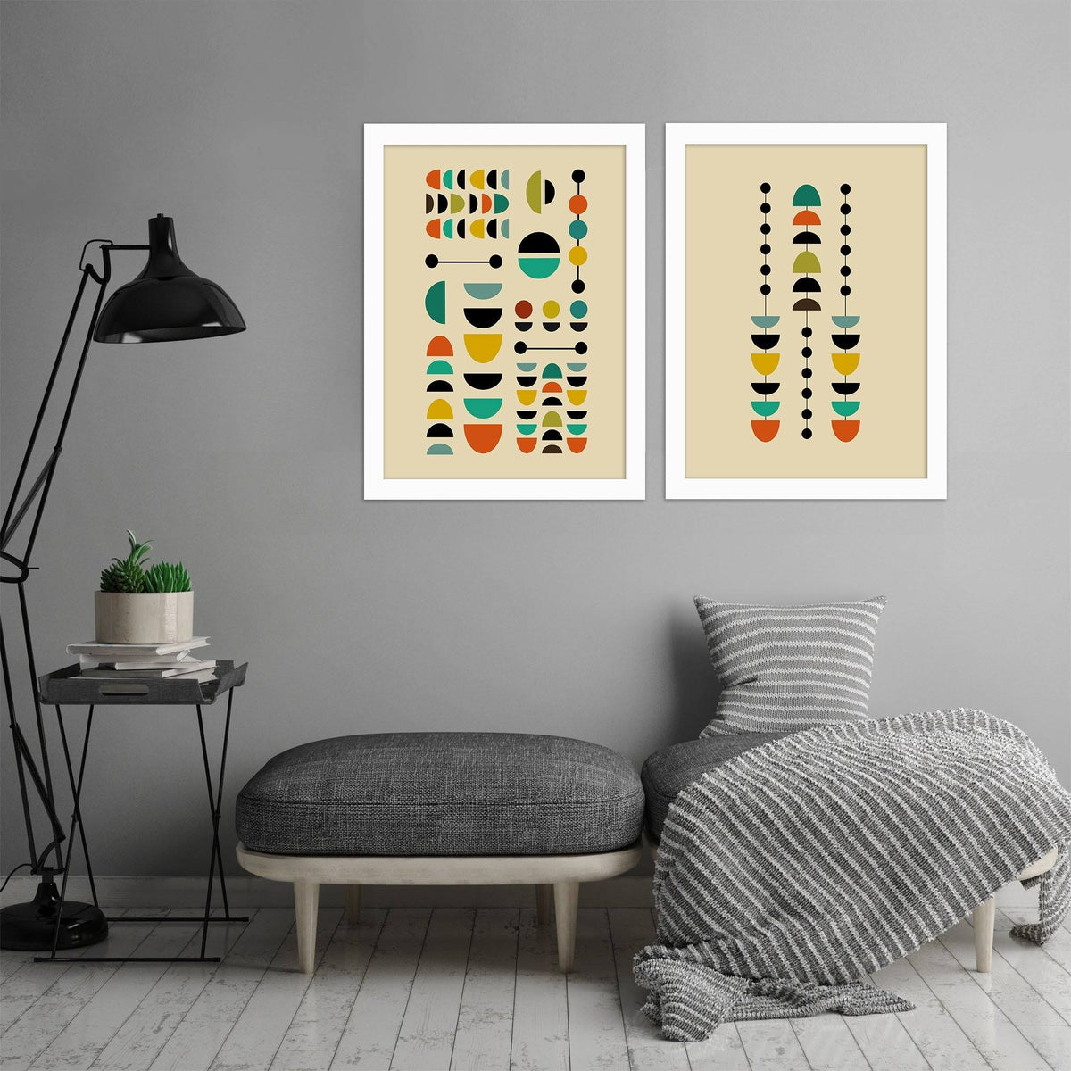 White Framed Print Set Y504664