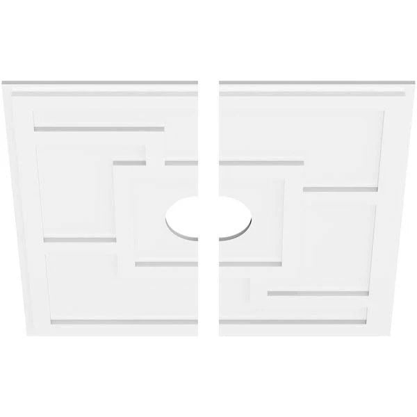 Contemporary PVC Ceiling Medallion (28x22OD x 5x22ID x 9 3/4x22C - Two Piece) Y928368