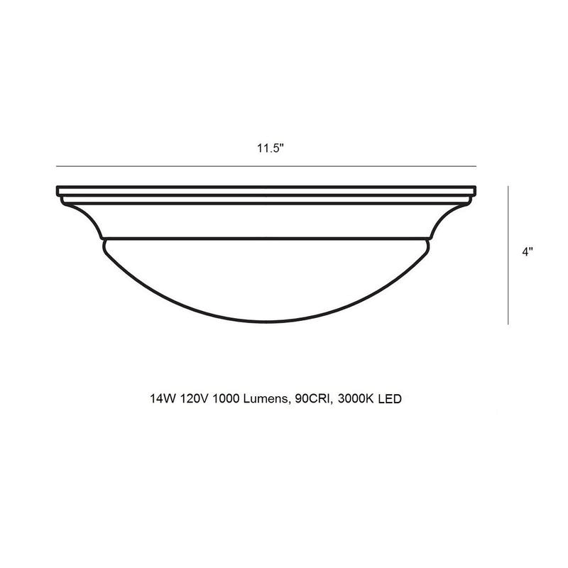 Satin Bronze LED Flush Mount E734139