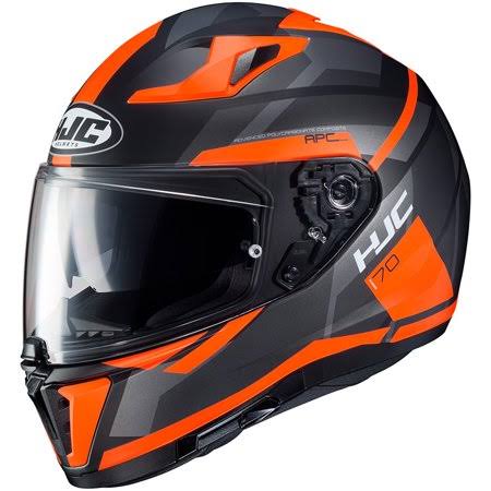 Orange/Black Motorcycle Helmet, Large L84763
