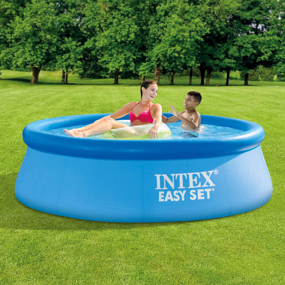 8ft x 30in Round Inflatable Above Ground Swimming Pool P820097