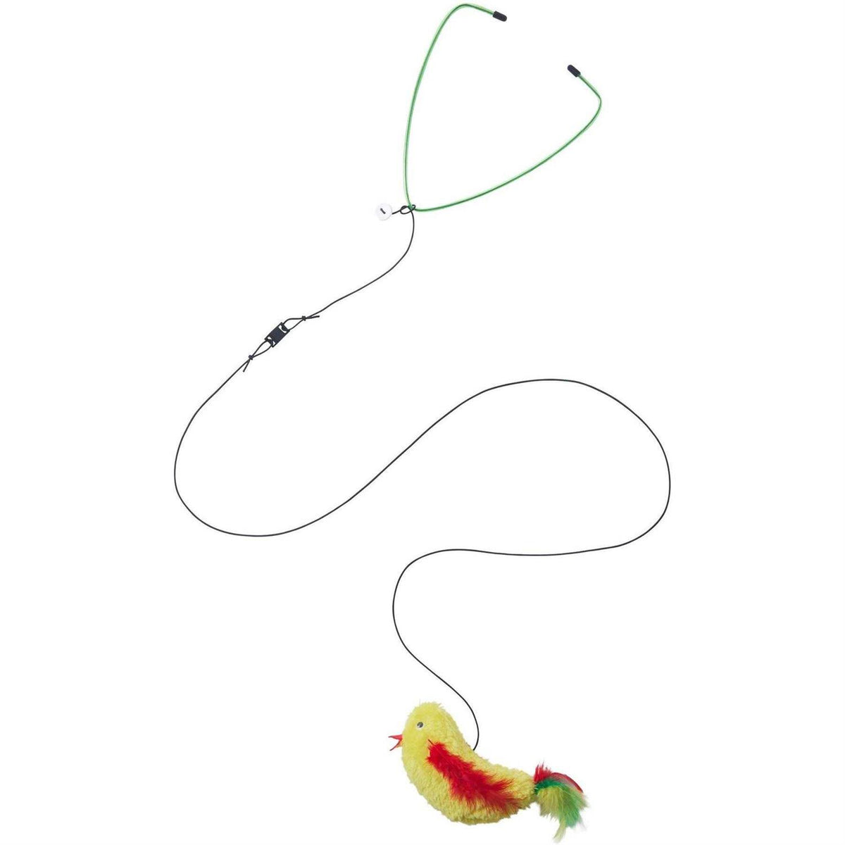 Bouncing Plush Bird Cat Toy U200
