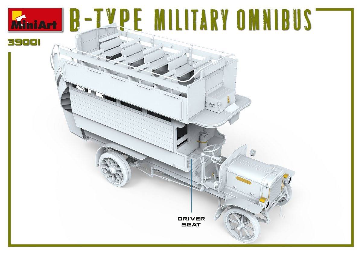 1/35 Scale B-Type Military Omnibus Model Kit P61924
