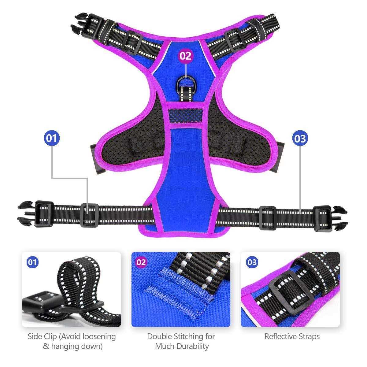 No Pull Reflective Dog Harness with Handle T74290
