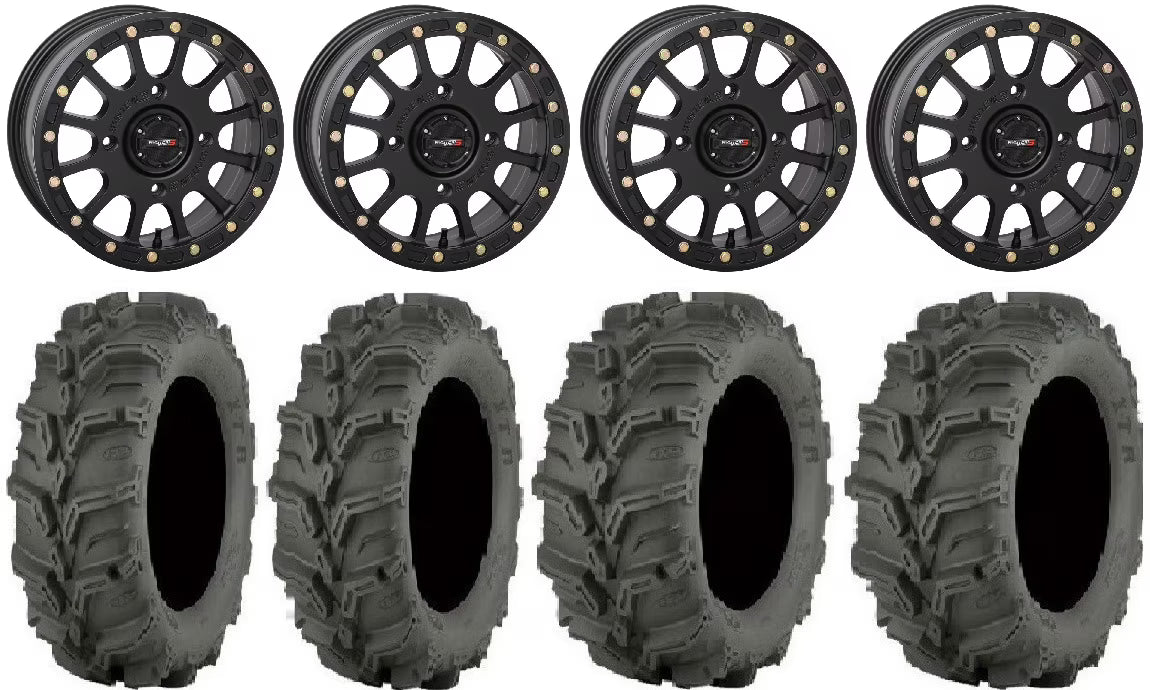 Black 14" Wheels 27" Mud Lite XTR Tires J7005