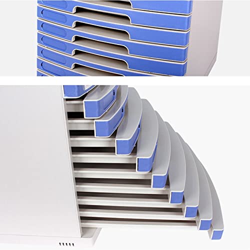 10 Layers Lockable Flat Blue File Cabinet C41398