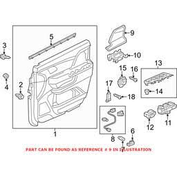 Armrest Assembly R Front Door Lining Graphite Black A888084