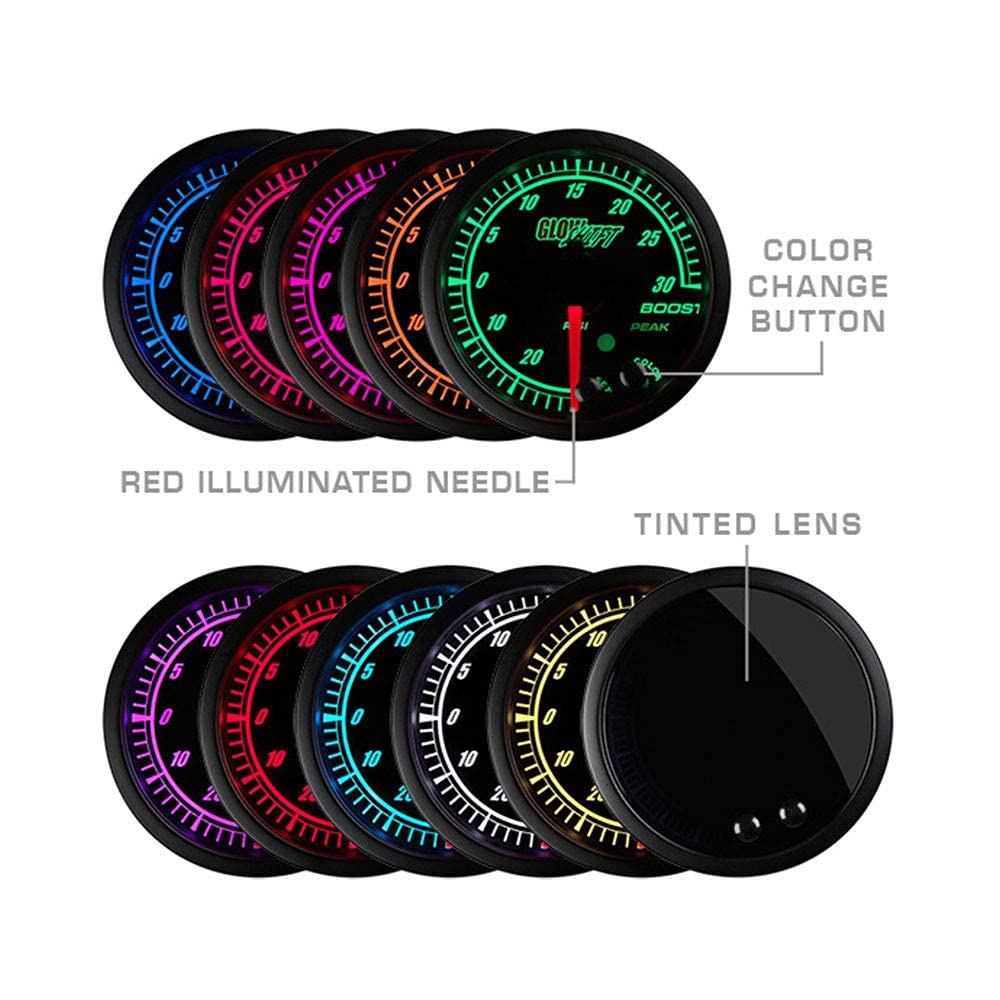 10 Color Volt Voltmeter Gauge 2-1/16 52mm Pack of 2 I9219