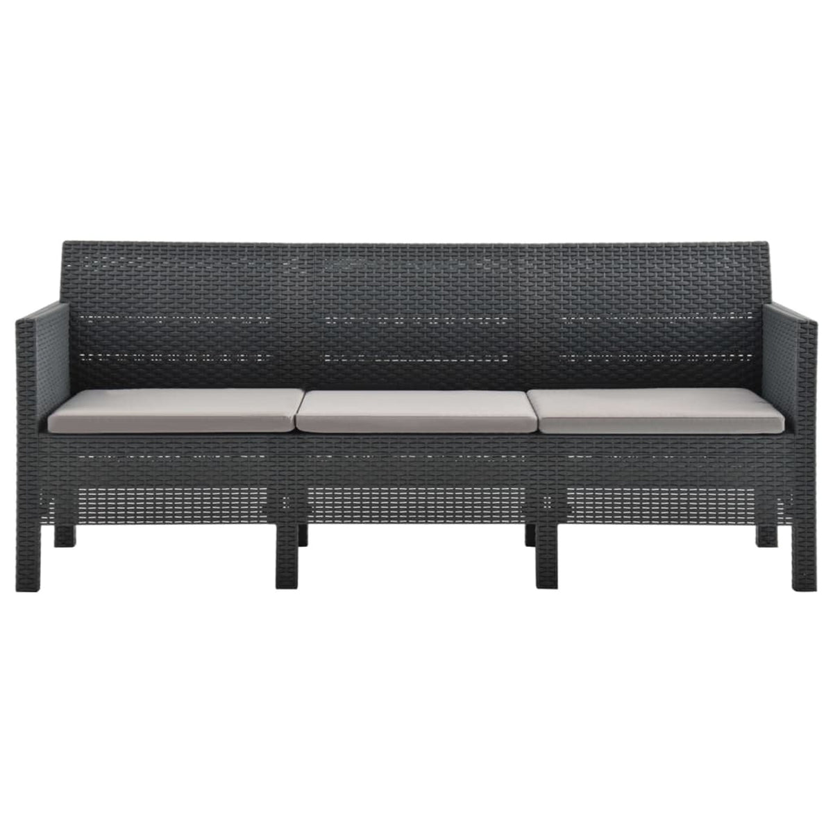 4 Piece Polypropylene Patio Lounge Set with Cushion R5425