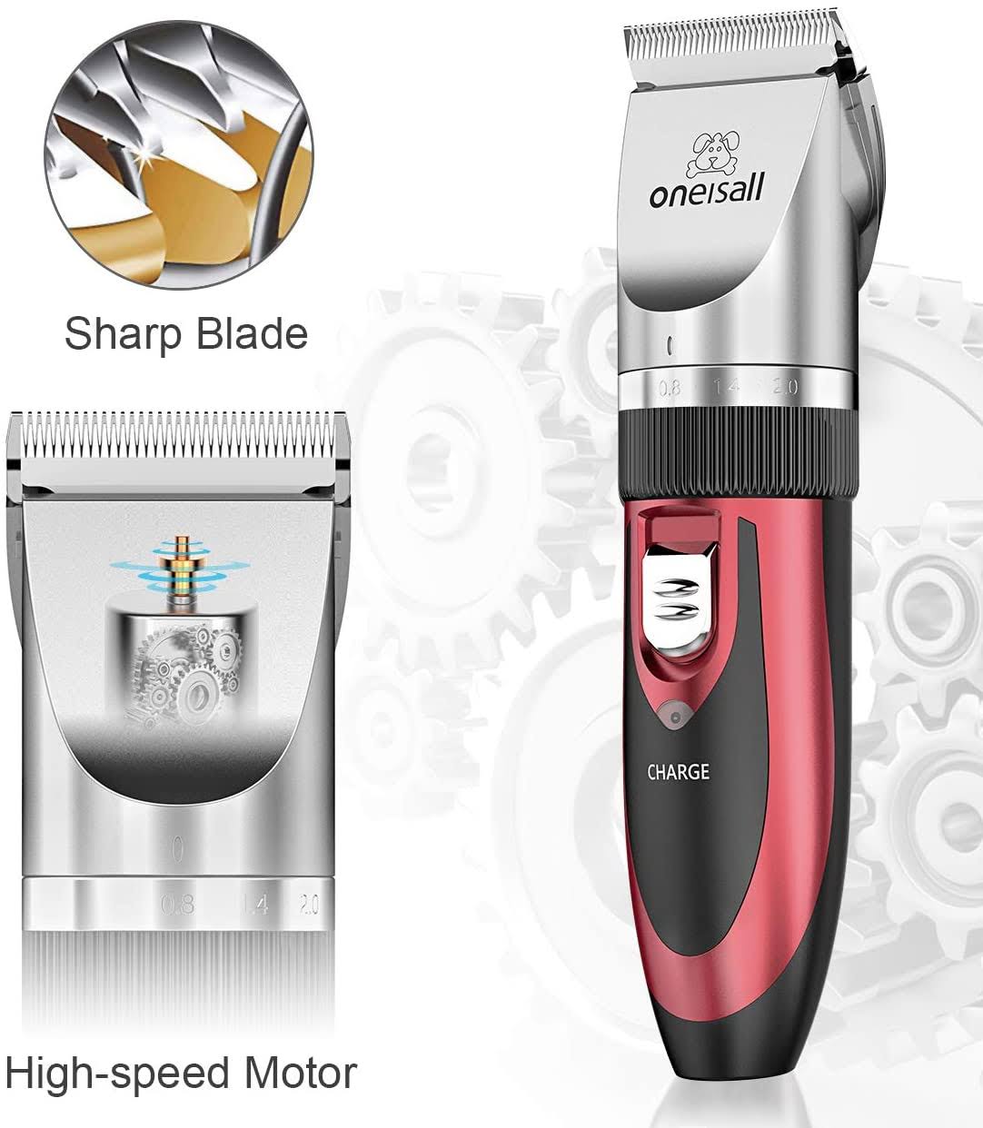 Low Noise Rechargeable Cordless Dog Shaver Clippers Set K74237