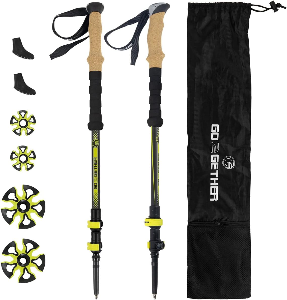 Carbon Fiber Trekking Poles with EVA Foam Grip, Pack of 2 S2007
