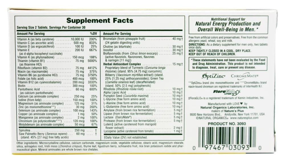 Men's Multi-Vitamin 60 Tablets Q794