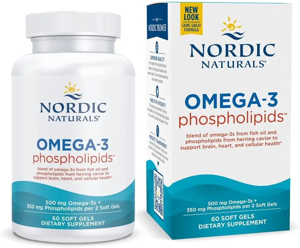 Unflavored 60 Soft Gels 500 mg Omega-3 350 mg Phospholipids B759