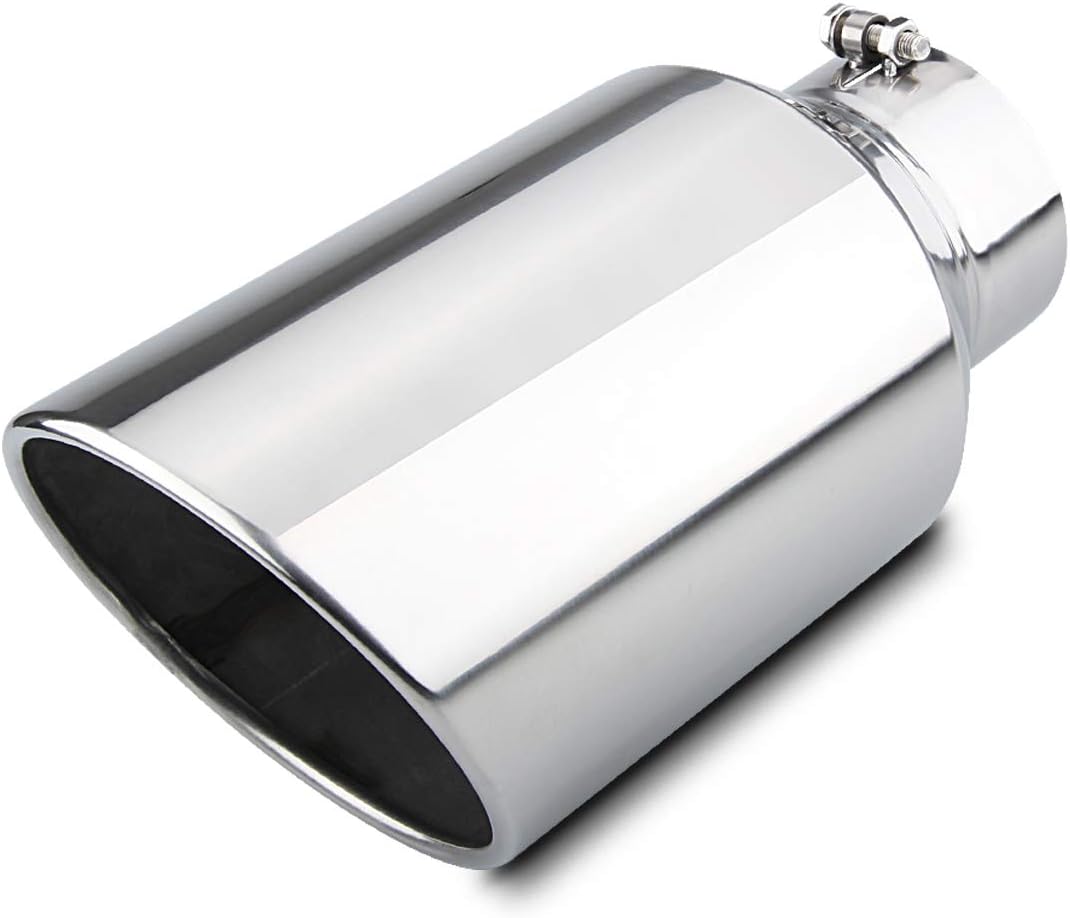 Black Powder Coated Exhaust Tip Tail Pipe, Pack of 2 U442