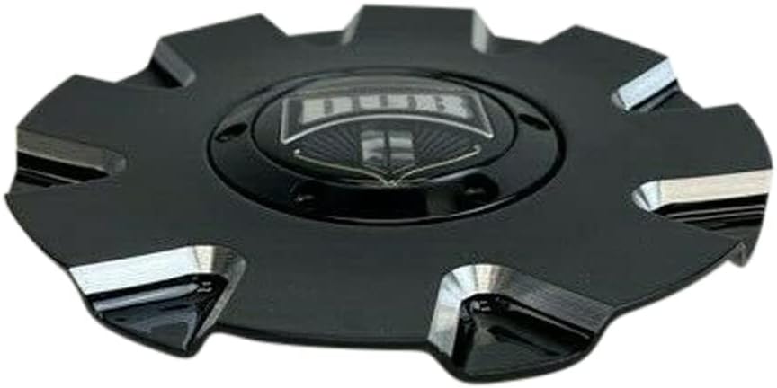 Gloss Black and Milled Wheel Center Cap with Screws Pack of 2 P7311