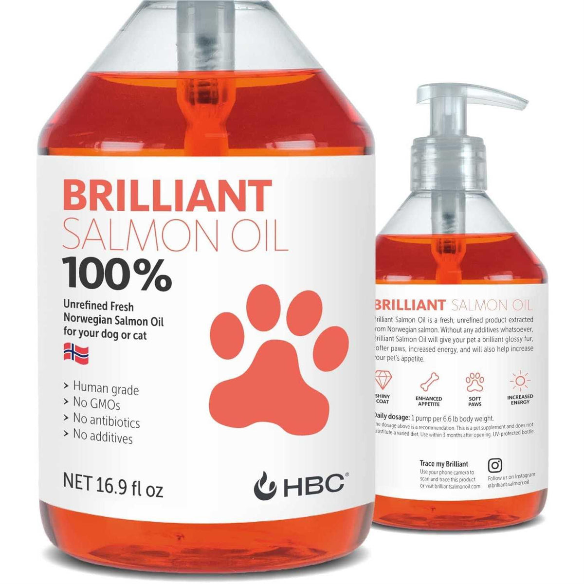 Salmon Oil for Dogs Cats Omega 3 Fish Oil Liquid Supplement C765519