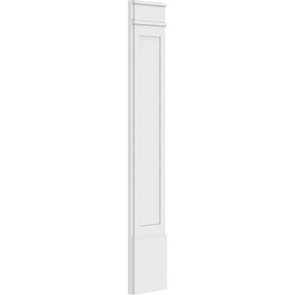 Flat Panel PVC Pilaster with Decorative Capital & Base (Pair) O2617