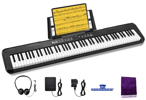 88 Key Semi Weighted Digital Piano with Music Stand J620844