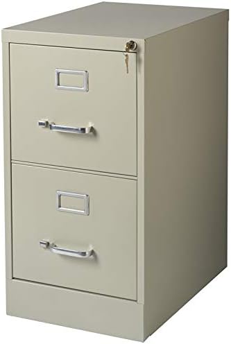 2 Drawer Black Metal Vertical File Cabinet H697