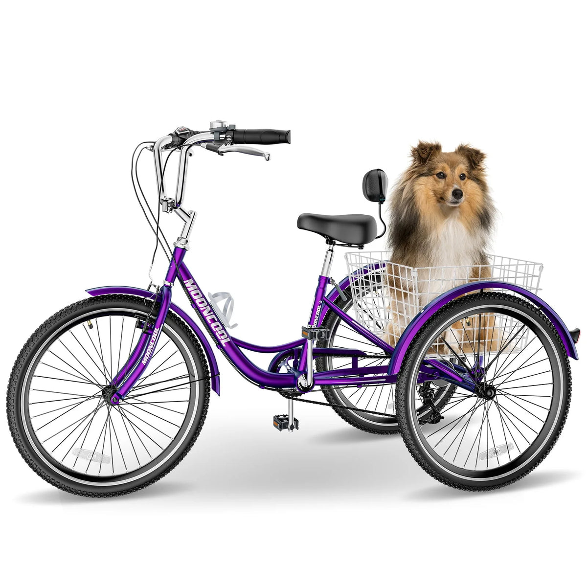 24 Tire 7 Speed 3 Wheel Adult Tricycles with Big Basket X5913