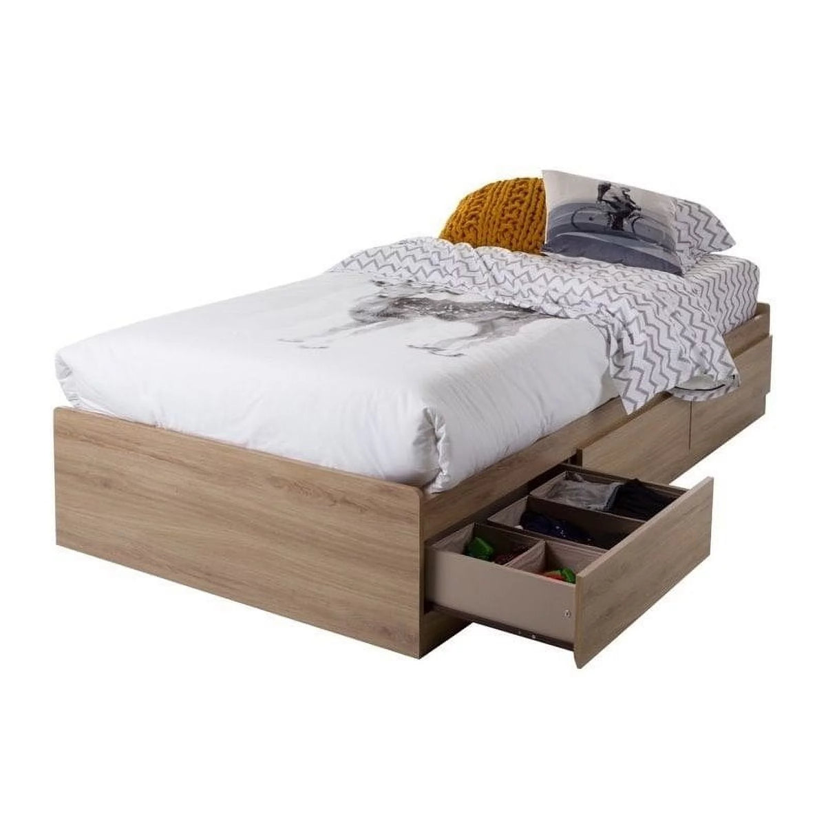 Twin Mates Bed with 3 Drawers C361