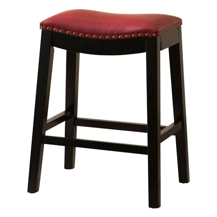 Red Bonded Leather Counter Stool X306