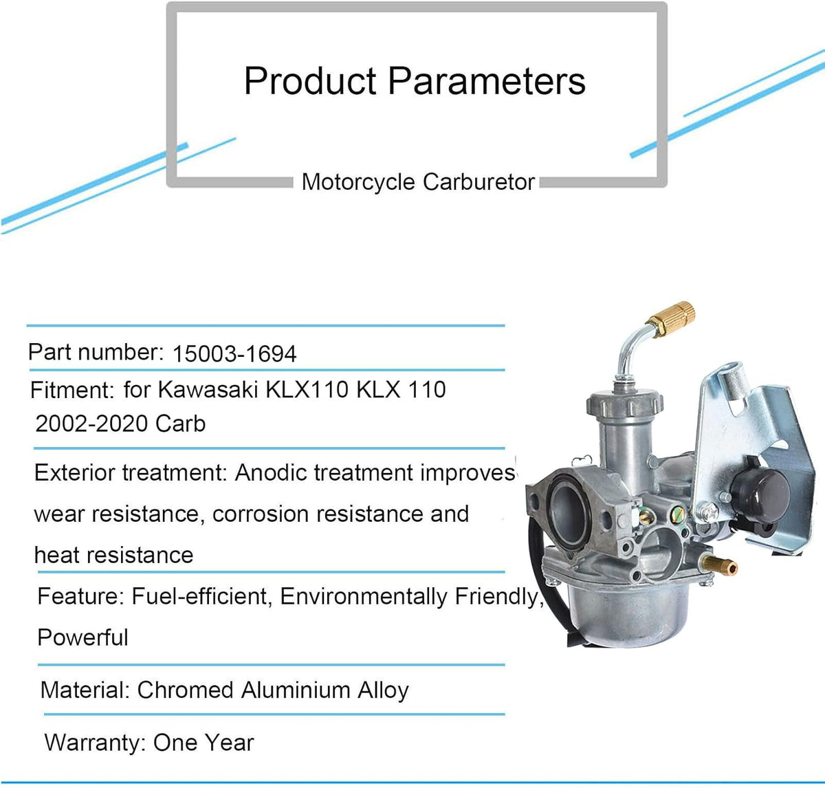Carburetor Replacement for Kawasaki KLX110 2002-2020 H776988