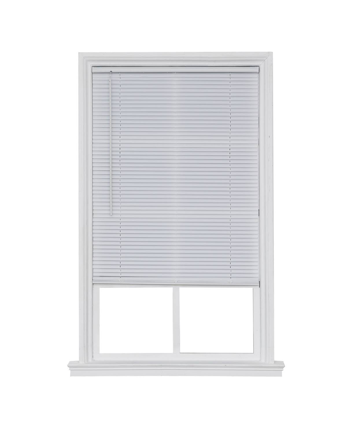 White Cordless Light Filtering Mini Blind H673944