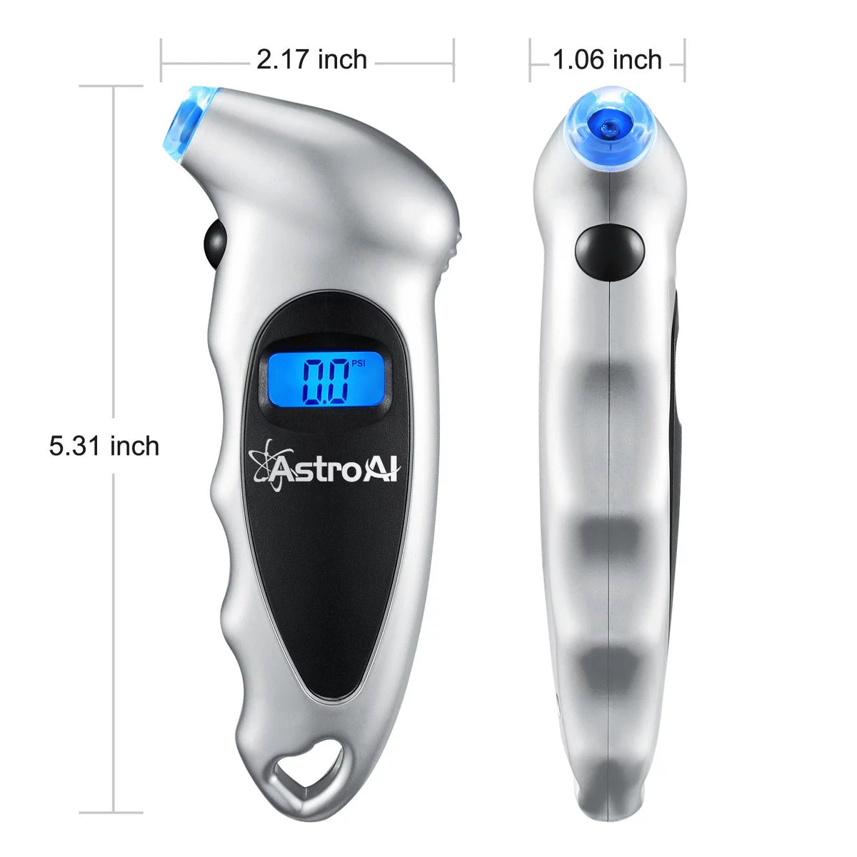 Tire Pressure Gauge, Digital Tester, Silver 1Pack B168882