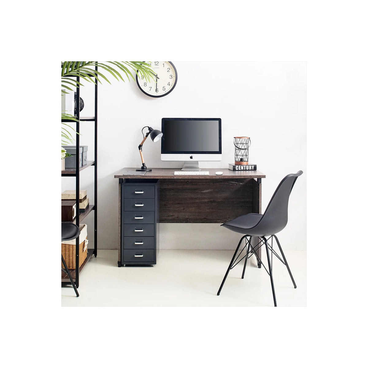 Rustic Gray Composite Wood Writing Desk F950