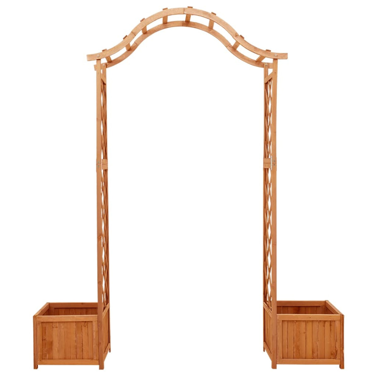 Solid Firwood Garden Pergola with Planter W55578