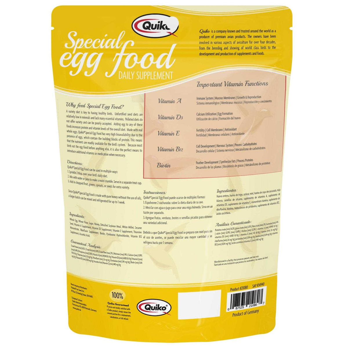 Egg Food Supplement V6166