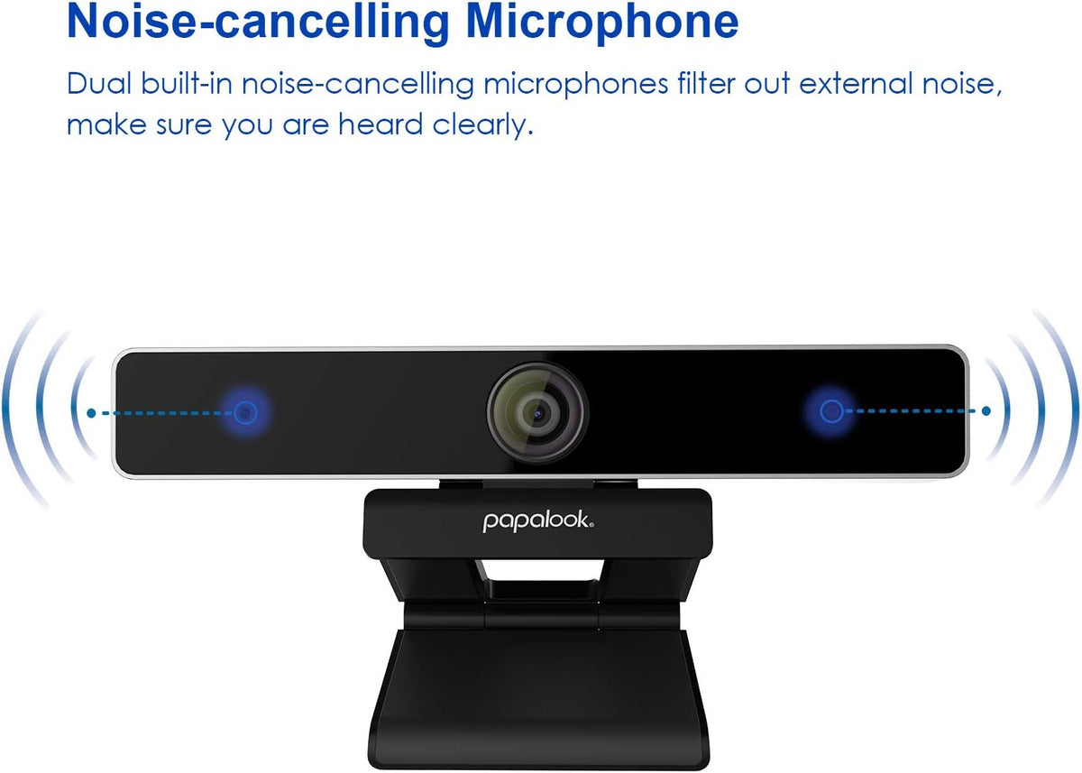 2K Ultra HD Zoomable Webcam with Dual Microphone W86725