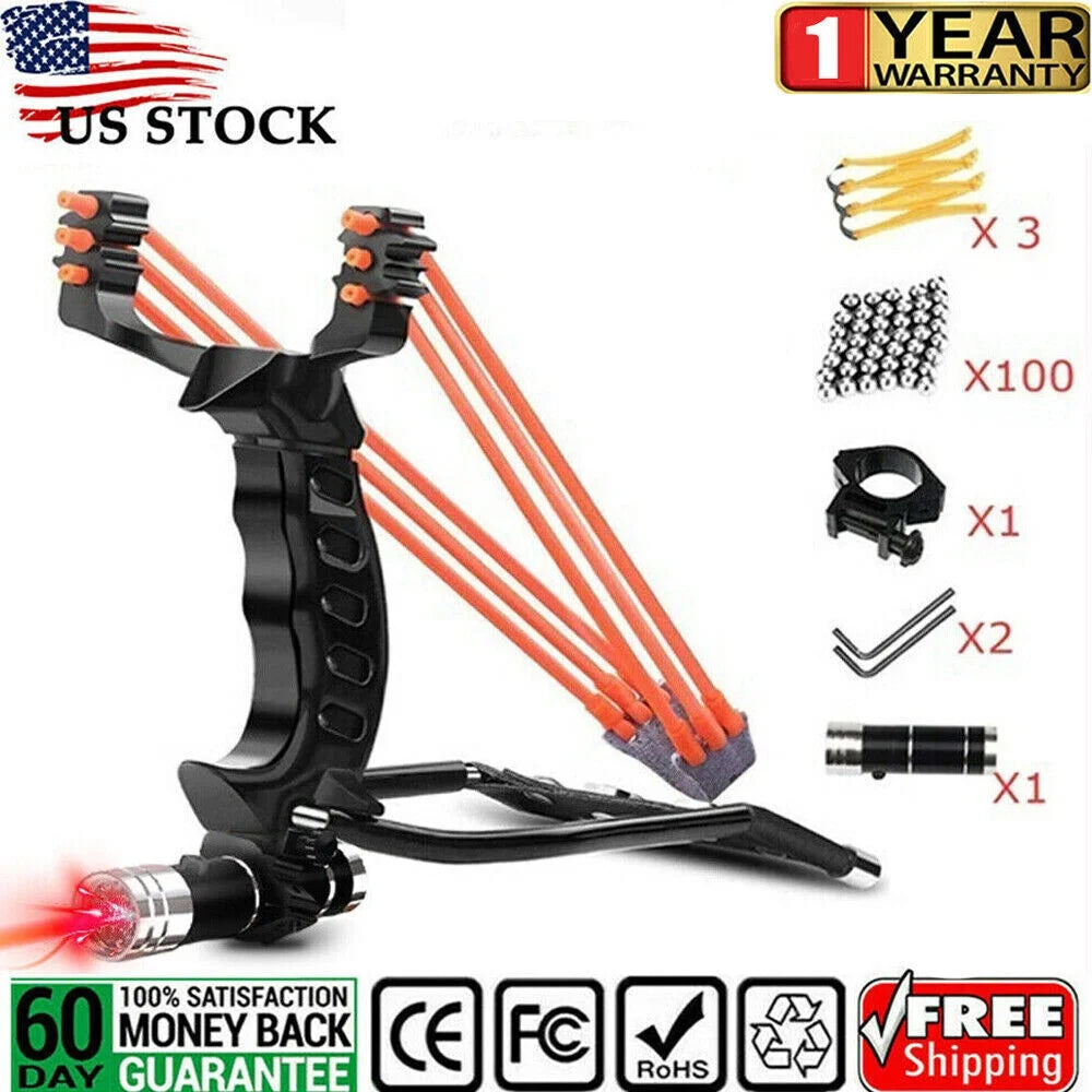Slingshot Kit with 100 Ammo Balls and 3 Rubber Bands F460